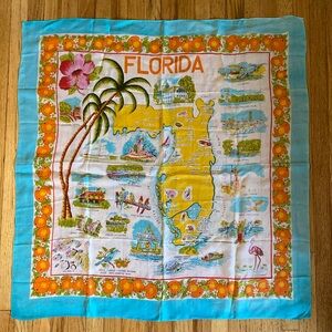 ✨Special Feature✨ Vintage Old Florida Silk Scarf (1963-1973)
